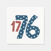 アメリカ独立記念日ペーパーナプキン 1776 スタンダードカクテルナプキン (正面)
