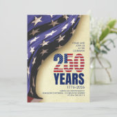 アメリカ独立記念日250周年お誕生日おめでとう 招待状 (スタンド正面)
