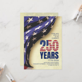 アメリカ独立記念日250周年お誕生日おめでとう 招待状