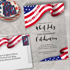アメリカ独立記念日250周年記念のお祝い アクリル招待状