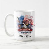アメリカ独立記念日250周年記念 1776 - 2026 コーヒーマグカップ (左)