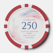 アメリカ独立記念日250周年記念 7月4日 ポーカーチップ (正面)