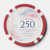 アメリカ独立記念日250周年記念 7月4日 ポーカーチップ (裏面)