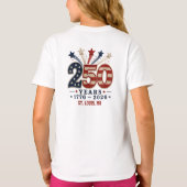 アメリカ独立記念日250周年 1776-2026 キッズ Tシャツ (裏面)