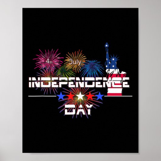 アメリカ独立記念日7月4日の李火器彫像 ポスター (正面)