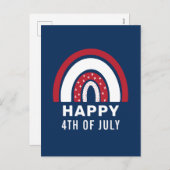 アメリカ独立記念日7月4日アメリカの虹 シーズンポストカード (正面/裏面)