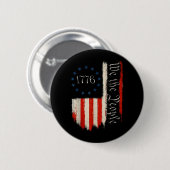 アメリカ独立記念日 アメリカ人 愛国者 1776年 缶バッジ (正面&裏面)