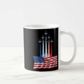 アメリカ独立記念日 アメリカ国旗 戦闘機 レッド コーヒーマグカップ