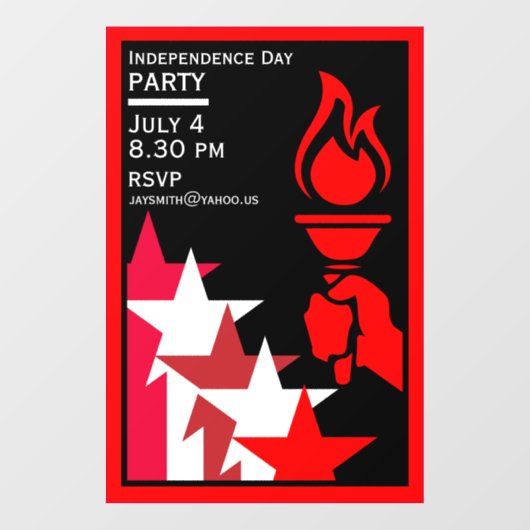 アメリカ独立記念日 ウィンドウサイン (シート)