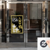 アメリカ独立記念日 ウィンドウサイン (オフィスドア)