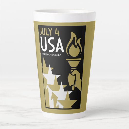 アメリカ独立記念日 カフェラテマグ (正面)