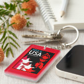 アメリカ独立記念日 キーホルダー (正面右)