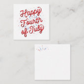アメリカ独立記念日 グリーティングカード (赤) ノートカード (正面/裏面)