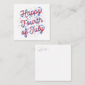 アメリカ独立記念日 グリーティング カード (赤/青) (正面/裏面)