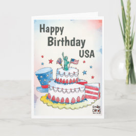 アメリカ独立記念日 - ケーキ カード