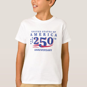 アメリカ独立記念日 ジュニアゴルファー USA建国250周年 Tシャツ