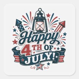 アメリカ独立記念日 スクエアシール