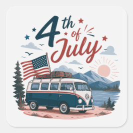 アメリカ独立記念日 スクエアシール