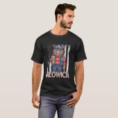 アメリカ独立記念日 ネコ アメリカ国旗 アメリカ Tシャツ (正面フル)
