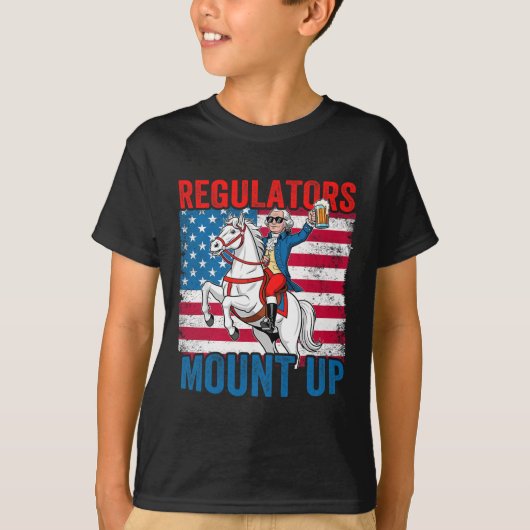 アメリカ独立記念日 マウントアップレギュレーターズ アメリカ国旗 Tシャツ (正面)