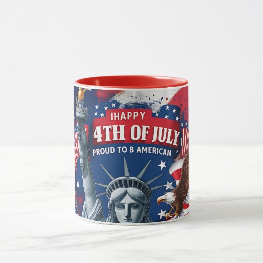 アメリカ独立記念日 マグカップ 米国愛国主義 7月4日 (中央)