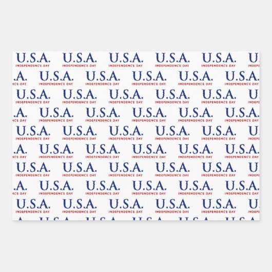 アメリカ独立記念日 ラッピングペーパーシート (正面)