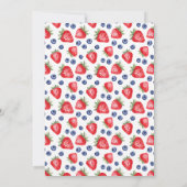 アメリカ独立記念日 レッド・ホワイト・ブルー ベリー サマー パーティー 招待状 (裏面)