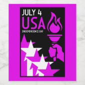 アメリカ独立記念日 ワインラベル (シングルラベル)