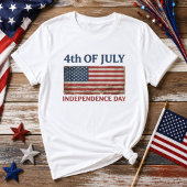 アメリカ独立記念日 ヴィンテージ フラッグ 7月4日 Tシャツ