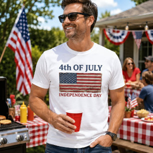 アメリカ独立記念日 ヴィンテージ フラッグ 7月4日 Tシャツ