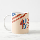 アメリカ独立記念日 ヴィンテージUSA愛国主義 4th July コーヒーマグカップ (左)