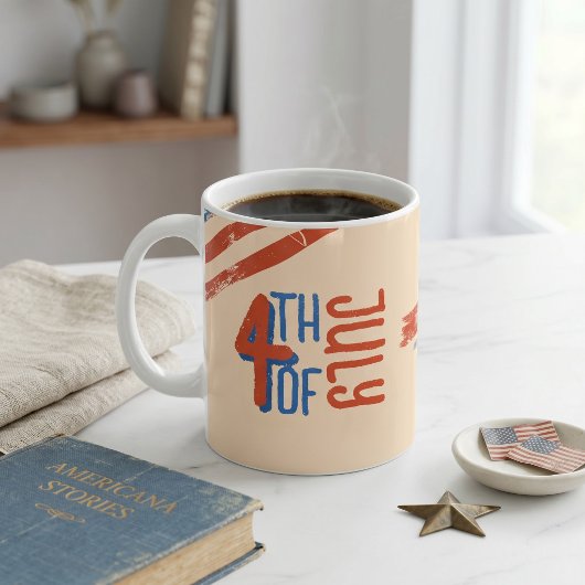 アメリカ独立記念日 ヴィンテージUSA愛国主義 4th July コーヒーマグカップ