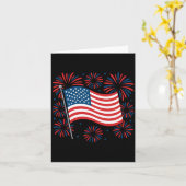 アメリカ独立記念日 星条旗 花火 パトリオット カード (黄色い花)