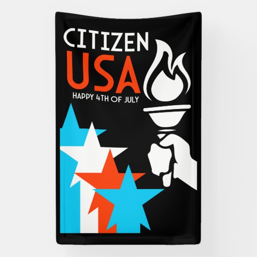 アメリカ独立記念日 横断幕 (縦)