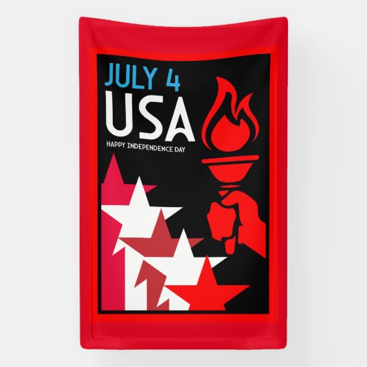 アメリカ独立記念日 横断幕 (縦)