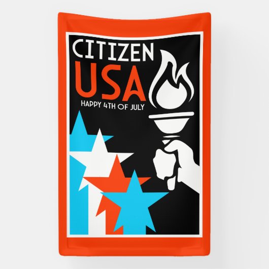 アメリカ独立記念日 横断幕 (縦)