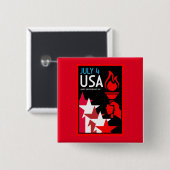 アメリカ独立記念日 缶バッジ (正面&裏面)