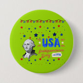 アメリカ独立記念日 缶バッジ (正面)