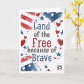 アメリカ独立記念日 - 自由 カード (黄色い花)