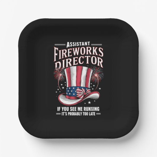 アメリカ独立記念日 花火副監督 ペーパープレート (正面)