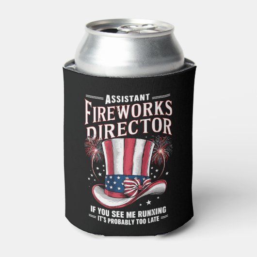 アメリカ独立記念日 花火副監督 缶クーラー (缶正面)