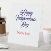 アメリカ独立記念日 赤 青 名前 アメリカの日 台座サイン (インサイチュ)