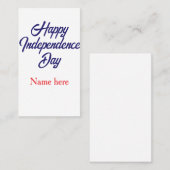 アメリカ独立記念日 赤 青 名前 アメリカの日 名刺 (正面/裏面)
