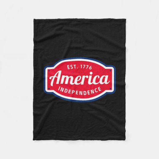 アメリカ独立記念日 1776年7月4日 フリースブランケット (正面)