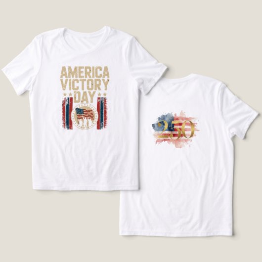 アメリカ独立記念日 1776 2026 トライブレンドTシャツ (デザイン正面&裏面)