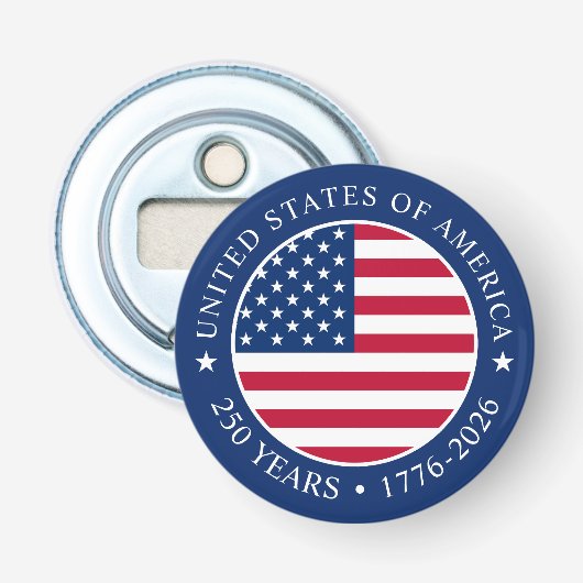 アメリカ独立記念日 250周年 7月4日 栓抜き (正面)
