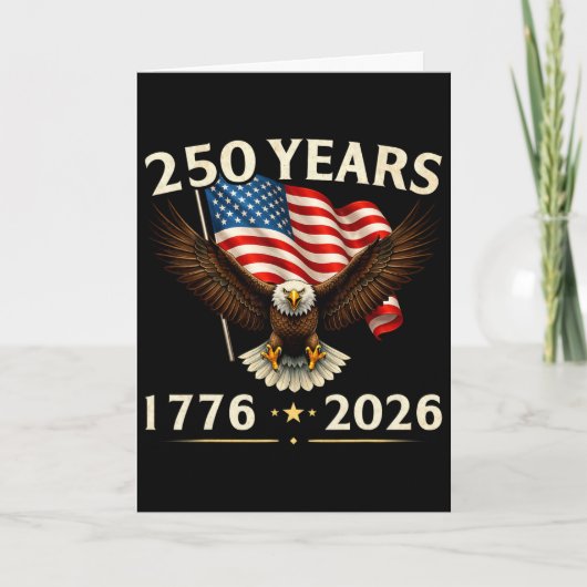 アメリカ独立記念日 250 周年 イーグル カード (正面)