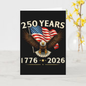 アメリカ独立記念日 250 周年 イーグル カード (黄色い花)
