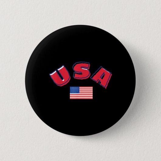 アメリカ独立記念日 7月4日お祝い 缶バッジ (正面)