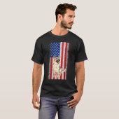 アメリカ独立記念日 7月4日 アメリカ国旗 ドイツ Tシャツ (正面フル)